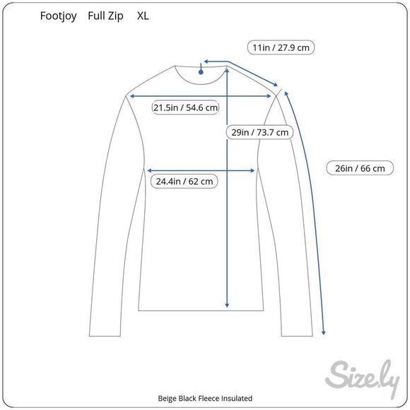 Footjoy Biege Fleece Lined Full Zip Jacket Men’s XL Read - Picture 14 of 14